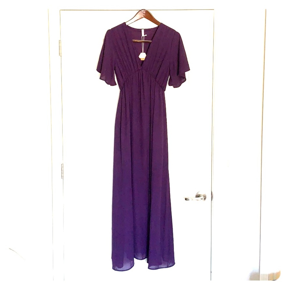 Purple maternity maxi